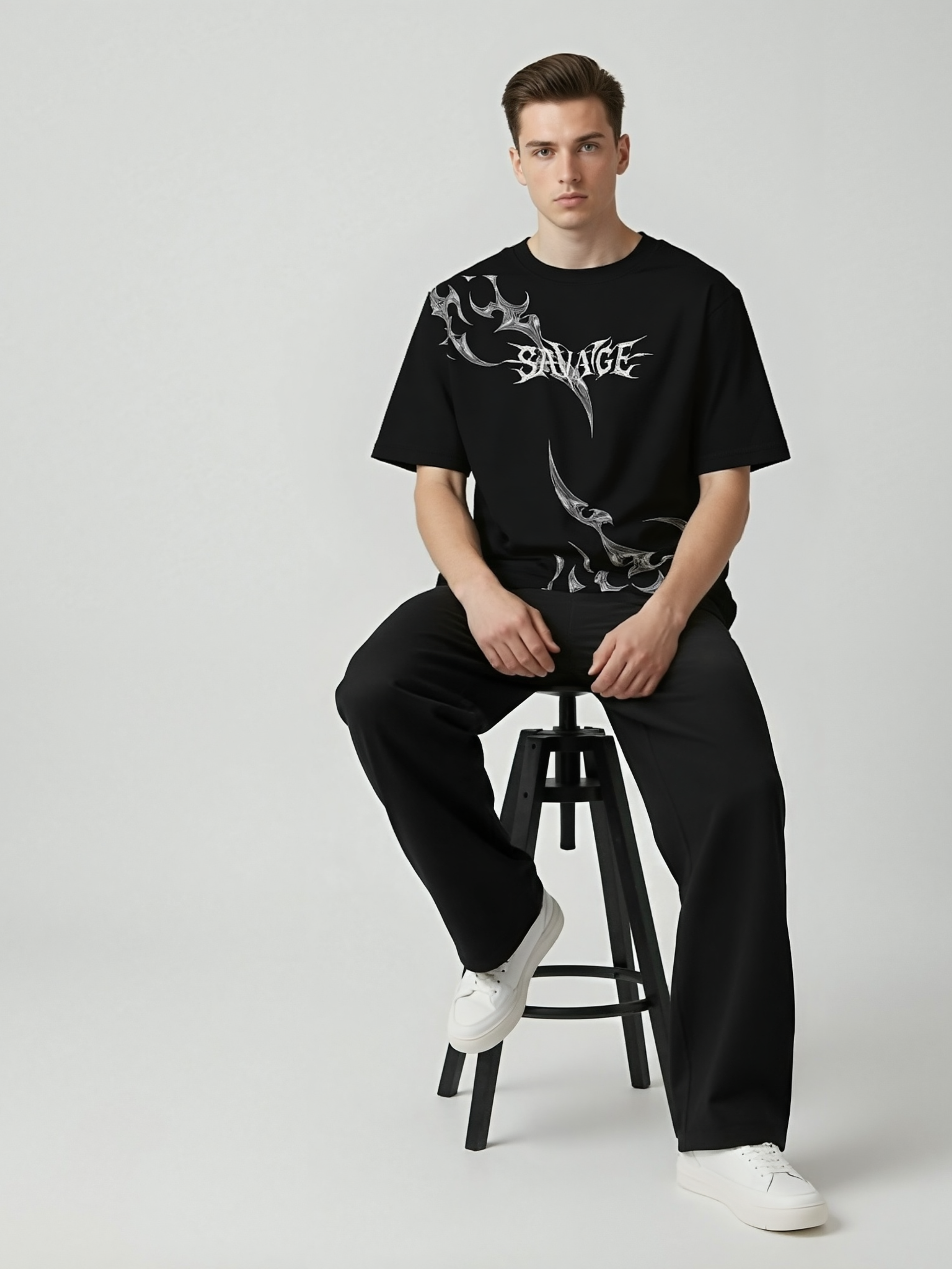 Savage Blade Graphic Oversize T-Shirt