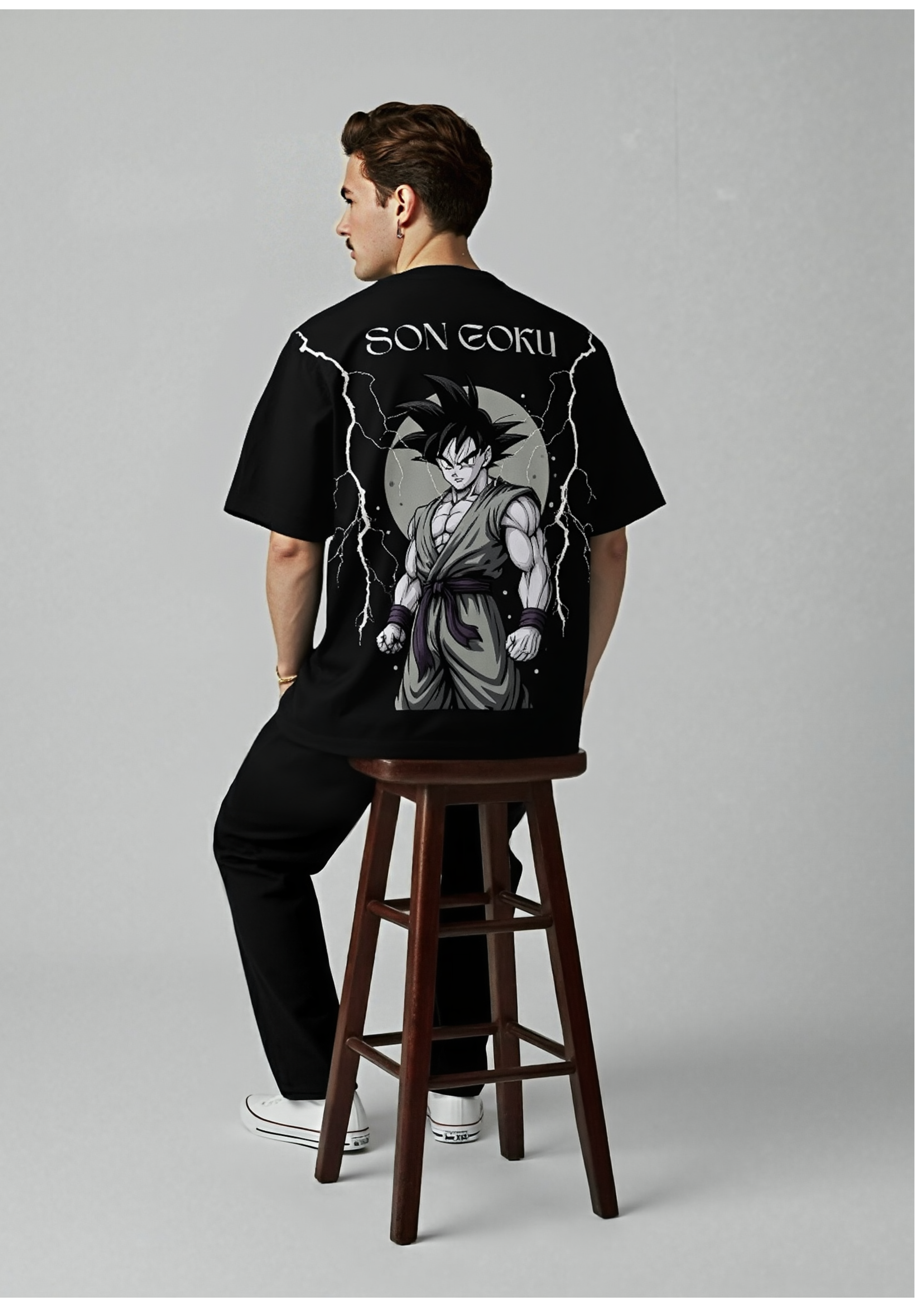 Son Goku Back-Print Oversized Tee