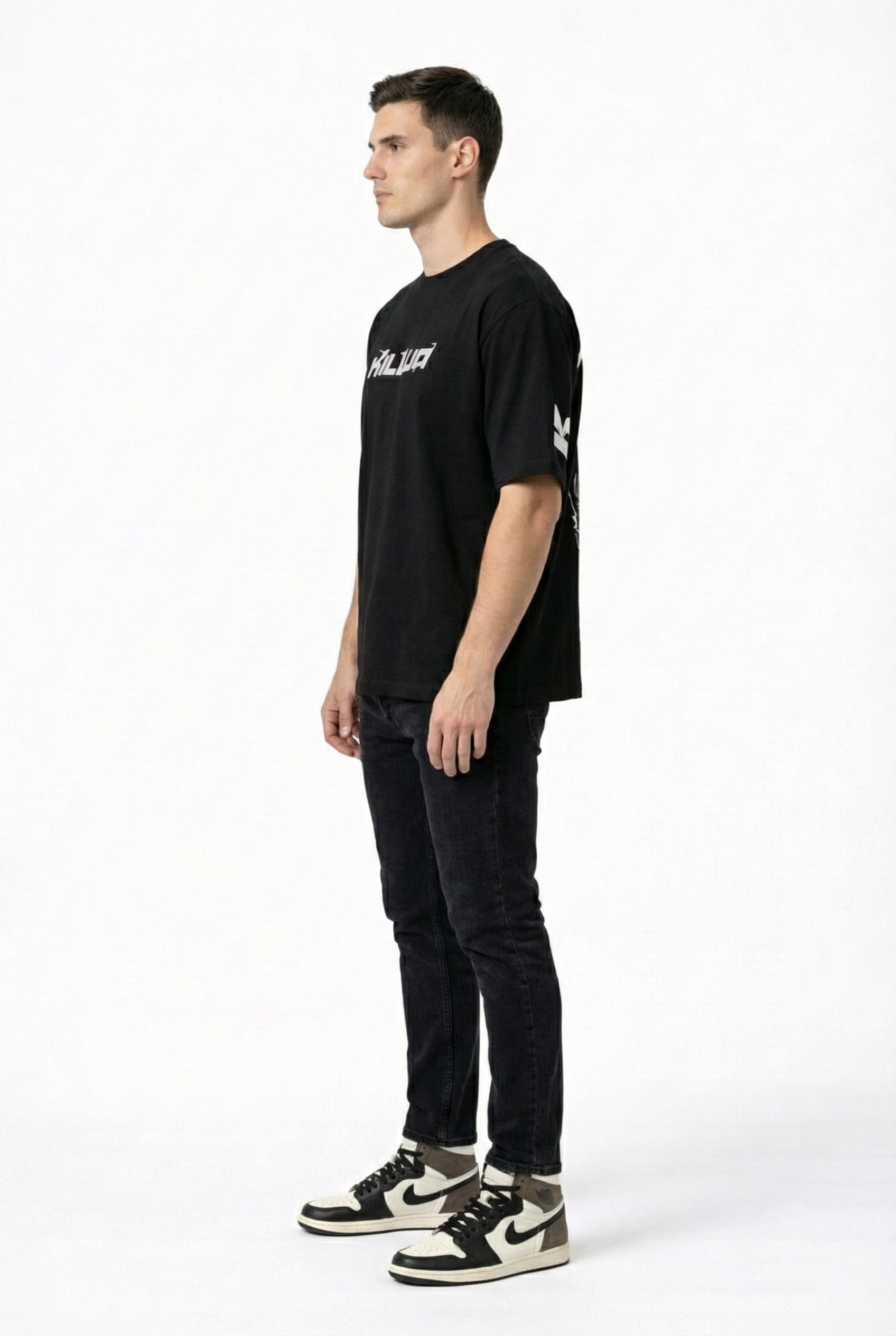 Men's Killua Anime Graphic Oversized Tees