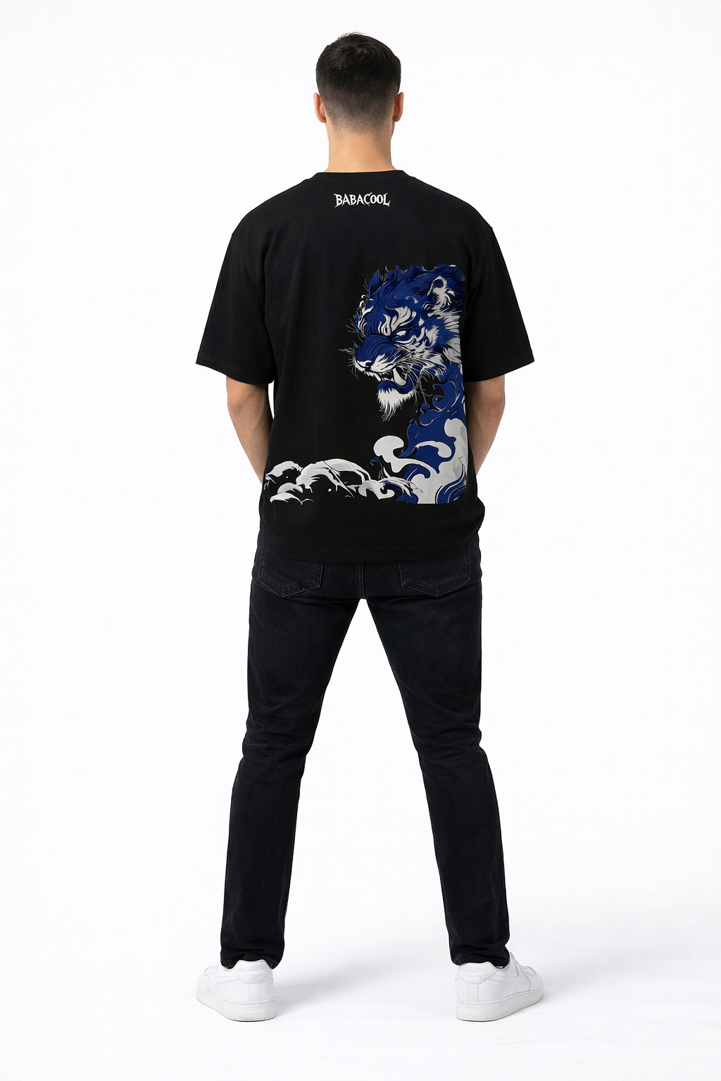 'Midnight Roar' Back Oversized Tee