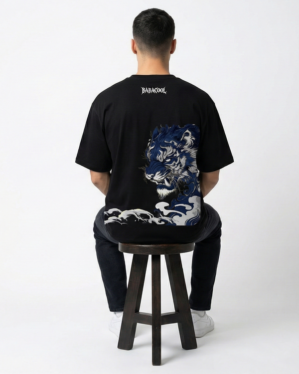 'Midnight Roar' Back Oversized Tee